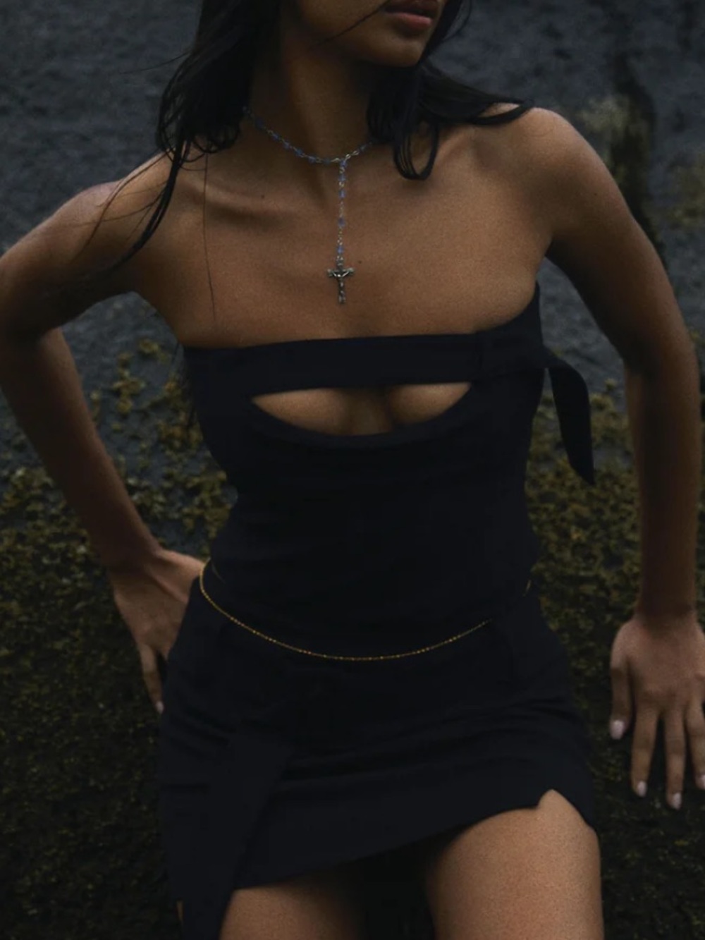 Tae Park Strapless Belt Top